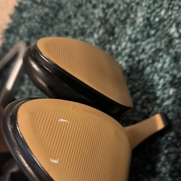 Nine West Black Ankle Booties with Chunky Heel Leather - Picture 10 of 10